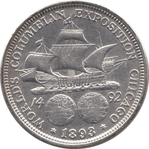 1893 SILVER HALF DOLLAR USA COLUMBIA - SILVER WORLD COINS - Cambridgeshire Coins