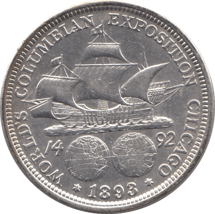 1893 SILVER HALF DOLLAR USA COLUMBIA - SILVER WORLD COINS - Cambridgeshire Coins
