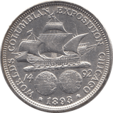 1893 SILVER HALF DOLLAR USA COLUMBIA - SILVER WORLD COINS - Cambridgeshire Coins