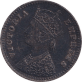 1893 SILVER INDIA TWO ANNAS - SILVER WORLD COINS - Cambridgeshire Coins