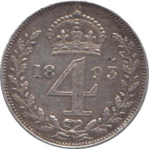 1893 SILVER MAUNDY FOURPENCE ( GVF ) - MAUNDY FOURPENCE - Cambridgeshire Coins