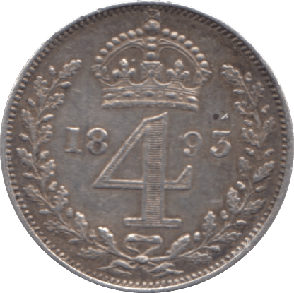 1893 SILVER MAUNDY FOURPENCE ( GVF ) - MAUNDY FOURPENCE - Cambridgeshire Coins