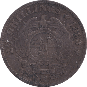 1893 SILVER TWO 1/2 SHILLING SOUTH AFRICA - SILVER WORLD COINS - Cambridgeshire Coins