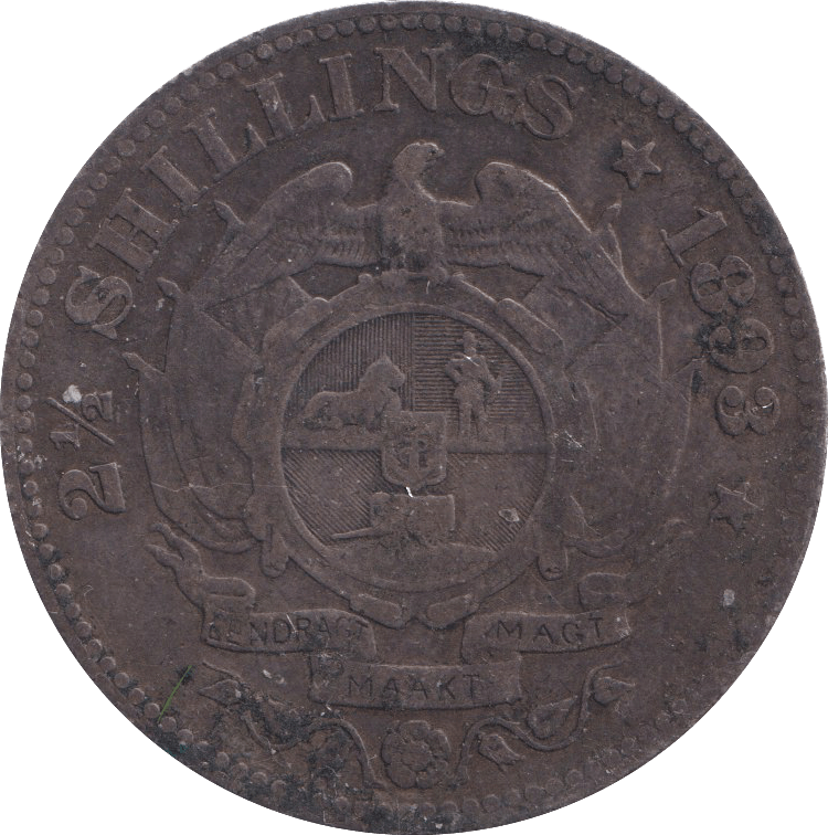 1893 SILVER TWO 1/2 SHILLING SOUTH AFRICA - SILVER WORLD COINS - Cambridgeshire Coins