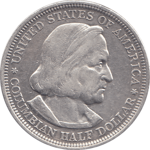 1893 SILVER USA COLUMBIAN HALF DOLLAR - SILVER WORLD COINS - Cambridgeshire Coins