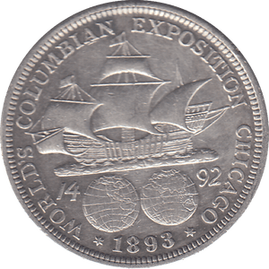 1893 SILVER USA COLUMBIAN HALF DOLLAR - SILVER WORLD COINS - Cambridgeshire Coins