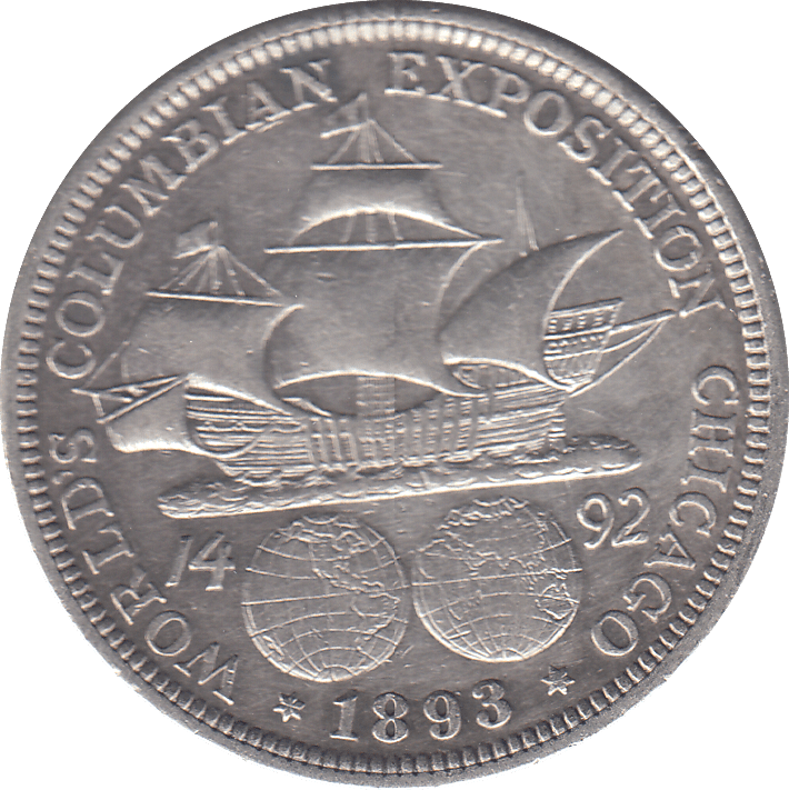 1893 SILVER USA COLUMBIAN HALF DOLLAR - SILVER WORLD COINS - Cambridgeshire Coins