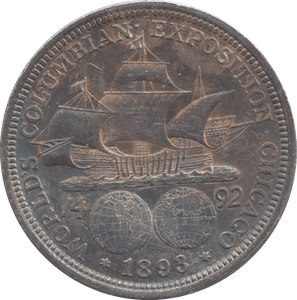 1893 SILVER USA HALF DOLLAR COLUMBIA EXPOSITION - SILVER WORLD COINS - Cambridgeshire Coins
