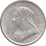 1893 SIXPENCE ( AUNC ) 1 - SIXPENCE - Cambridgeshire Coins