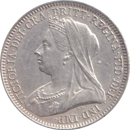 1893 SIXPENCE ( EF ) - SIXPENCE - Cambridgeshire Coins