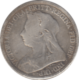 1893 SIXPENCE ( FAIR ) - SIXPENCE - Cambridgeshire Coins