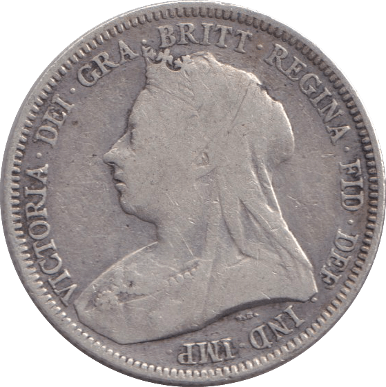 1893 SIXPENCE ( FINE ) - SIXPENCE - Cambridgeshire Coins