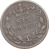1893 SIXPENCE ( GF ) - SIXPENCE - Cambridgeshire Coins