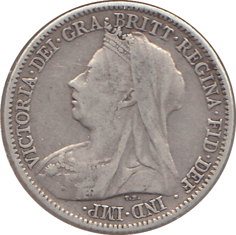 1893 SIXPENCE ( GF ) - SIXPENCE - Cambridgeshire Coins