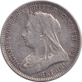 1893 SIXPENCE ( GVF ) - SIXPENCE - Cambridgeshire Coins