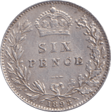 1893 SIXPENCE ( GVF ) - SIXPENCE - Cambridgeshire Coins
