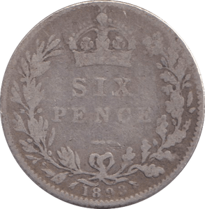 1893 SIXPENCE ( VF ) - SIXPENCE - Cambridgeshire Coins