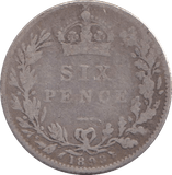 1893 SIXPENCE ( VF ) - SIXPENCE - Cambridgeshire Coins