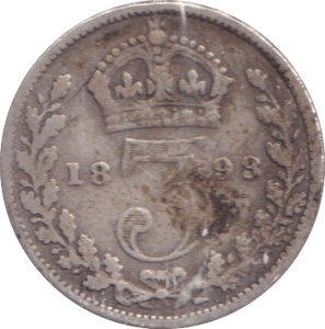 1893 THREEPENCE ( FINE ) - Threepence - Cambridgeshire Coins