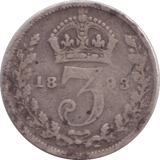 1893 THREEPENCE ( FINE ) - THREEPENCE - Cambridgeshire Coins