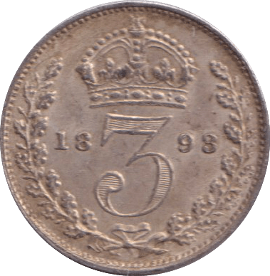 1893 THREEPENCE ( GF ) - THREEPENCE - Cambridgeshire Coins