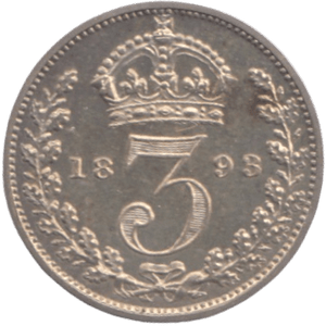 1893 THREEPENCE ( PROOF ) - THREEPENCE - Cambridgeshire Coins