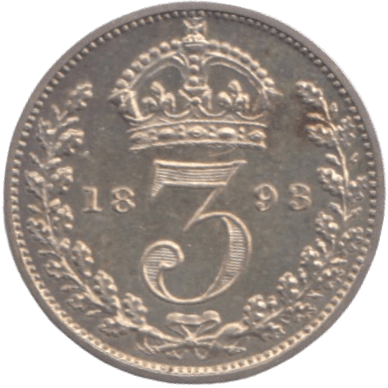 1893 THREEPENCE ( PROOF ) - THREEPENCE - Cambridgeshire Coins