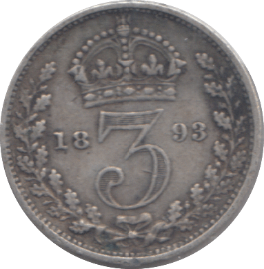 1893 THREEPENCE ( VF ) - THREEPENCE - Cambridgeshire Coins