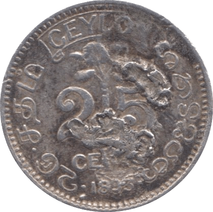 1893 TWENTY FIVE CENTS - WORLD COINS - Cambridgeshire Coins