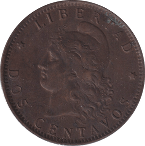 1893 TWO CENTAVOS ARGENTINA - WORLD COINS - Cambridgeshire Coins