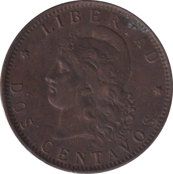 1893 TWO CENTAVOS ARGENTINA - WORLD COINS - Cambridgeshire Coins