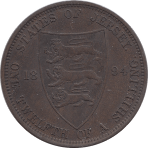 1894 1/12 SHILLING JERSEY - WORLD COINS - Cambridgeshire Coins