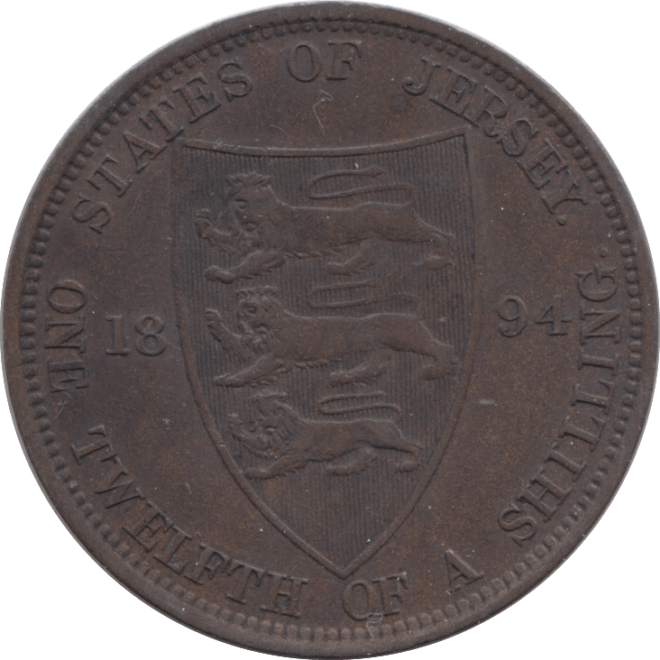 1894 1/12 SHILLING JERSEY - WORLD COINS - Cambridgeshire Coins