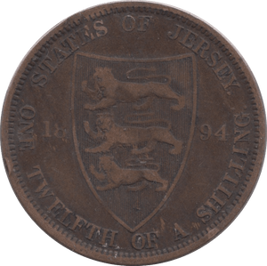 1894 1/12 SHILLING JERSEY - WORLD COINS - Cambridgeshire Coins