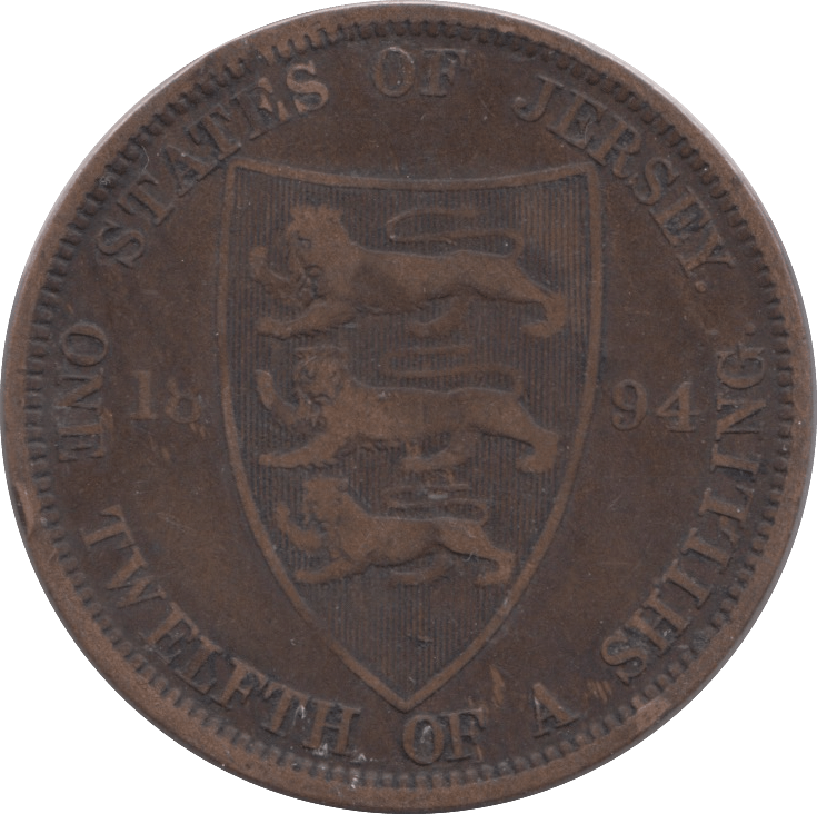1894 1/12 SHILLING JERSEY - WORLD COINS - Cambridgeshire Coins