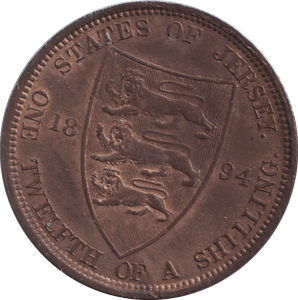 1894 1/12 SHILLING - PENNY - Cambridgeshire Coins