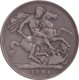 1894 CROWN ( FINE ) - Crown - Cambridgeshire Coins