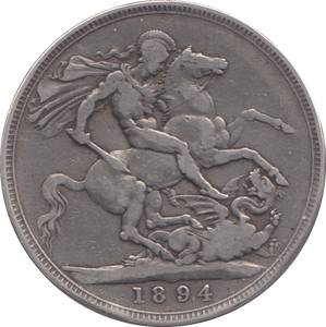1894 CROWN ( FINE ) - CROWN - Cambridgeshire Coins
