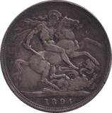 1894 CROWN ( FINE ) - CROWN - Cambridgeshire Coins