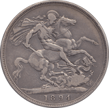 1894 CROWN ( FINE ) LVIII - CROWN - Cambridgeshire Coins