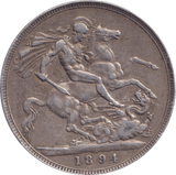 1894 CROWN ( GVF ) - CROWN - Cambridgeshire Coins