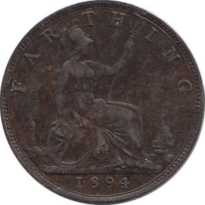 1894 FARTHING ( AUNC ) - FARTHING - Cambridgeshire Coins