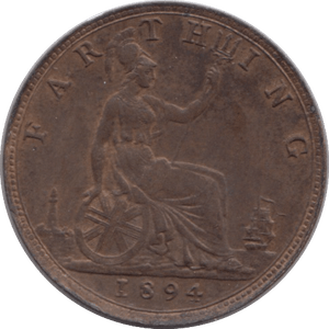 1894 FARTHING ( EF ) - Farthing - Cambridgeshire Coins