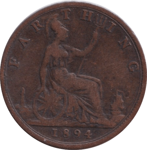 1894 FARTHING ( FINE ) - FARTHING - Cambridgeshire Coins