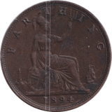 1894 FARTHING ( GF ) - FARTHING - Cambridgeshire Coins