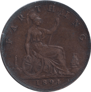 1894 FARTHING ( GVF ) - Farthing - Cambridgeshire Coins