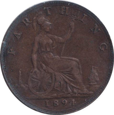 1894 FARTHING ( GVF ) - Farthing - Cambridgeshire Coins