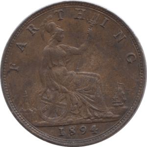 1894 FARTHING ( UNC ) - Farthing - Cambridgeshire Coins