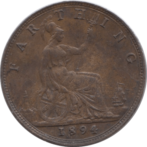 1894 FARTHING ( UNC ) - Farthing - Cambridgeshire Coins