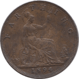 1894 FARTHING ( UNC ) - Farthing - Cambridgeshire Coins
